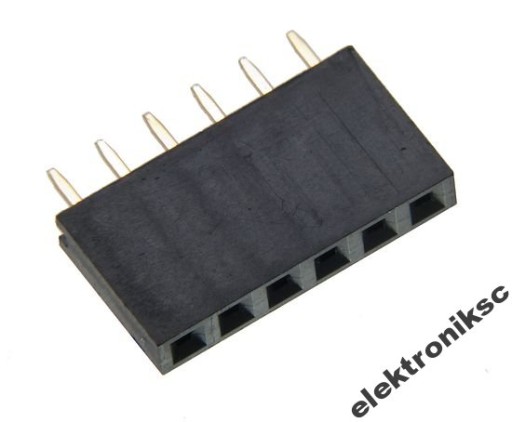 Listwa kołkowa 6 pin R=2,54 Gold Pin 0352 x10szt