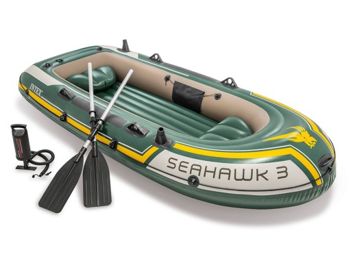 PONTON SEAHAWK 3 +WIOSŁA 3-osobowy INTEX 68380