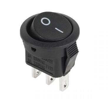 Przełącznik kołyskowy mini okrągły 3 PIN 3A/250V