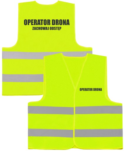 DUŻA KAMIZELKA ODBLASKOWA 6XL LOGO OPERATOR DRONA