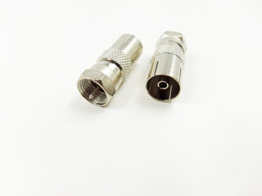 adapter gniazdo antenowe RF TV / wtyk F 10szt