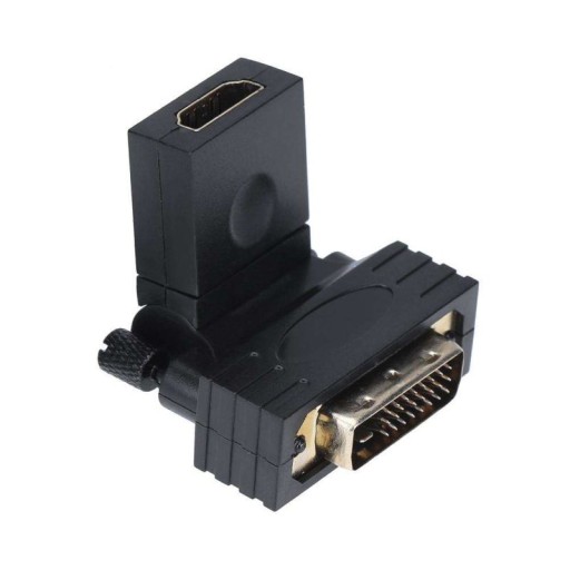 Adapter Przejściówka Obrotowy HDMI - DVI 24+1 F/M