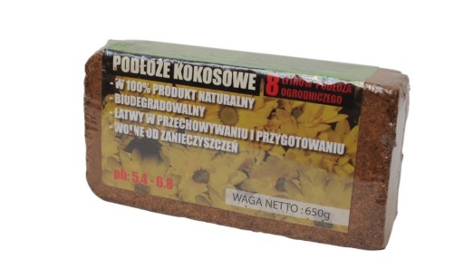 Podłoże kokosowe, brykiet kokosowy 650 g x 10 szt