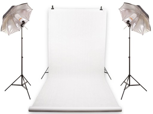 ZESTAW DOMOWE STUDIO 2x625W + TŁO FOTOGRAFICZNE