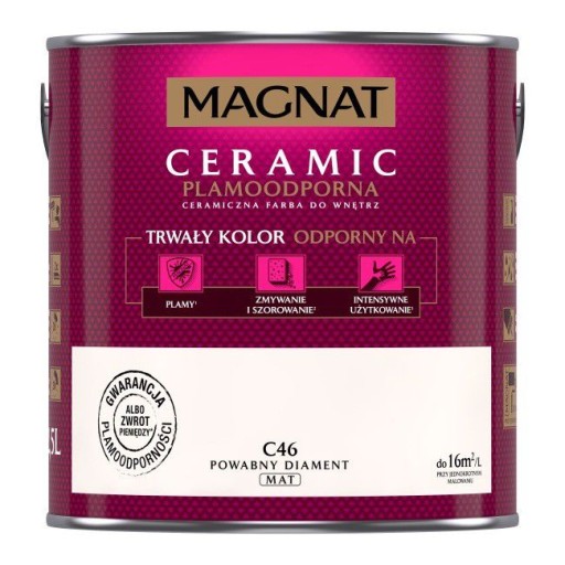 MAGNAT Ceramic farba ścian 5L C46 POWABNY DIAMENT