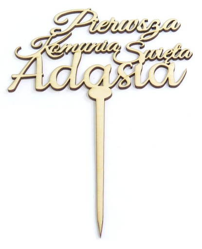 CAKE TOPPER PIERWSZA KOMUNIA ŚWIĘTA + IMIĘ ZO34
