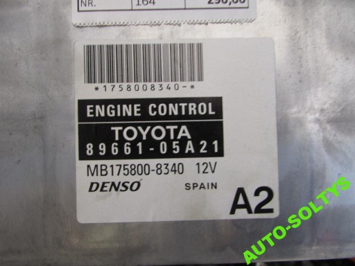 КОМП'ЮТЕР 8966105A21 TOYOTA AVENSIS 2.2 D4D T25