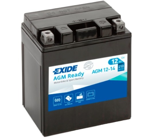 AGM1214EXIDE - AGM12-14 EXIDE 12AH 12N14-3A YB12AL-A YB14L-A