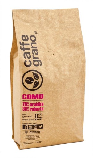 Káva zrnková 500 g Como čerstvo pražená, zmiešaná CAFFE GRANO