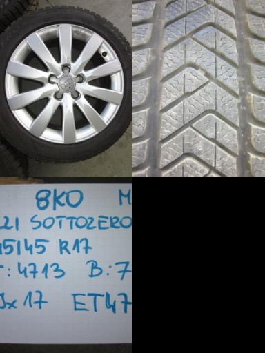 wheels discs tyres Audi A4 8K0 17"