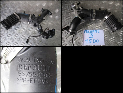 hose pipe of the intercooler RENAULT MEGANE 4 1,5DCI 16R