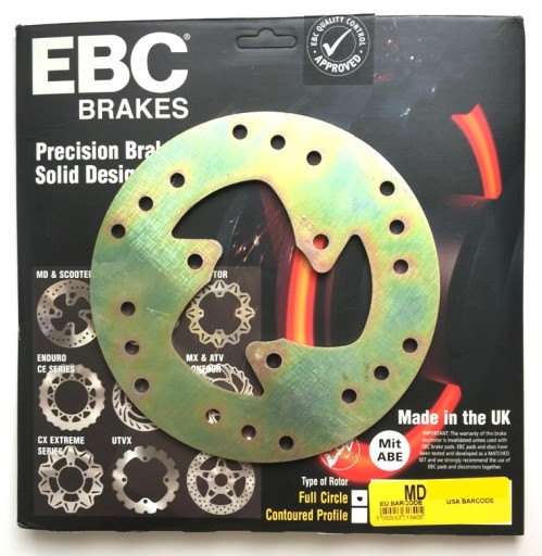 MD943 - ДИСК ЗАДНІЙ APRILIA SR 50 SCARABEO LEONARDO 125