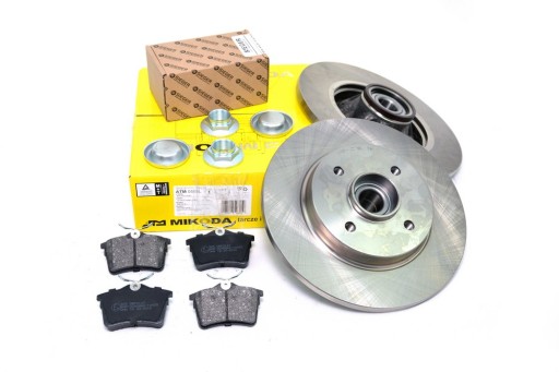 Диски з підшипником + колодки задні Citroen BERLINGO 2