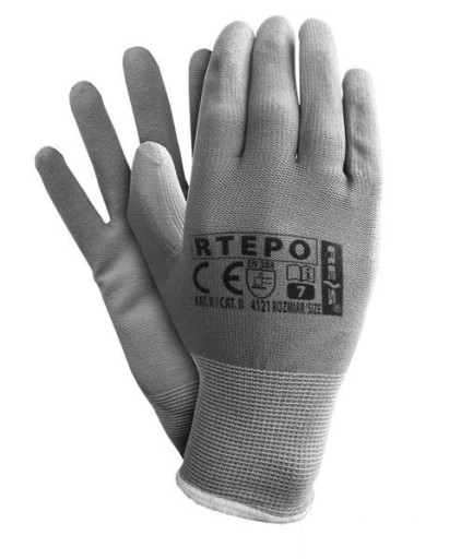Pracovné ochranné rukavice RTEPO 8 polyester rnypo
