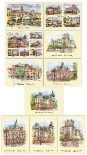 Bielsko Biala Widokowka Akwarela Zestaw 10 Sztuk 7474674513 Allegro Pl
