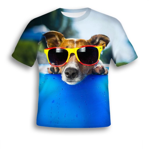 TRIČKO FULLPRINT T-shirt COOL PES S 3D POTLAČ