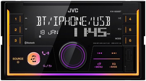 Выход Радио 2DIN JVC KW-X830BT USB Bluetooth