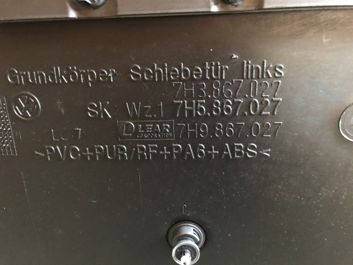 VW T5 T6 Seite Tür gleitende links 743867027