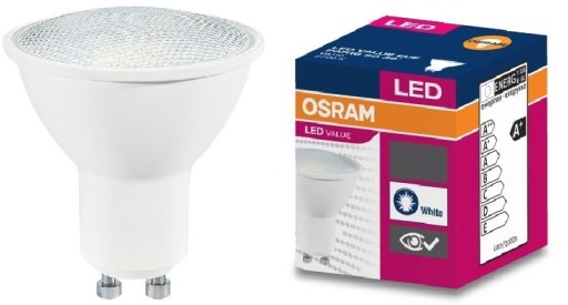 LED ŽIAROVKA GU10 5W=50W 6500K OSRAM STUDENÁ 120°