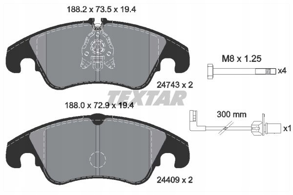 DISCS PADS TEXTAR FRONT AUDI A4 S4 B8 345MM photo 3 - milautoparts-fr.ukrlive.com