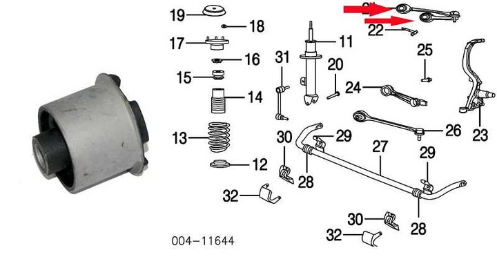 BUSHING SWINGARM UPPER DODGE CHARGER 07-18 CHALLENGER photo 1 - milautoparts-fr.ukrlive.com