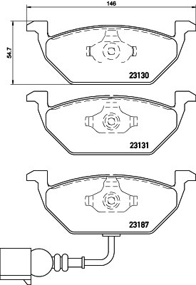 DISQUES I SABOTS DE FREIN BREMBO AVANT AUDI A3 8L 280MM photo 3 - milautoparts-fr.ukrlive.com