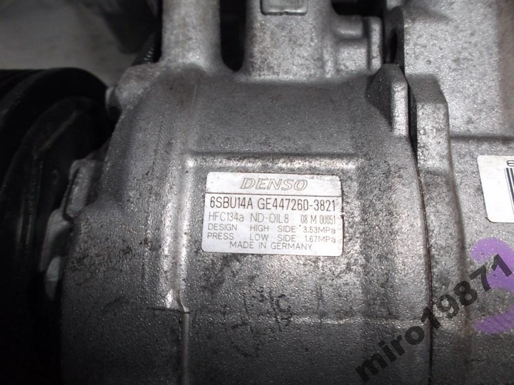 3742 COMPRESSOR BMW E90 2.0D GE447260-3821 photo 2 - milautoparts-fr.ukrlive.com