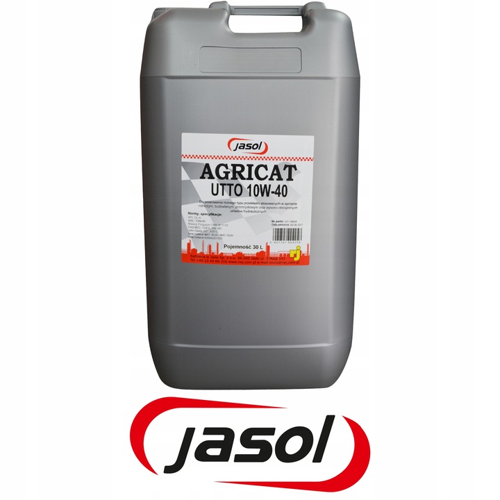 HUILE UTTO JASOL 10W40 AGRICAT 30L photo 2 - milautoparts-fr.ukrlive.com