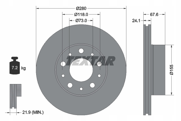 DISCS PADS TEXTAR FRONT CITROEN JUMPER 280MM photo 2 - milautoparts-fr.ukrlive.com