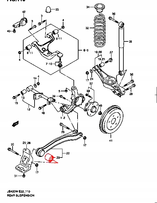 BUSHING SWINGARM DRIVE SHAFT REAR SUZUKI GRAND VITARA JB 05-15 photo 3 - milautoparts-fr.ukrlive.com