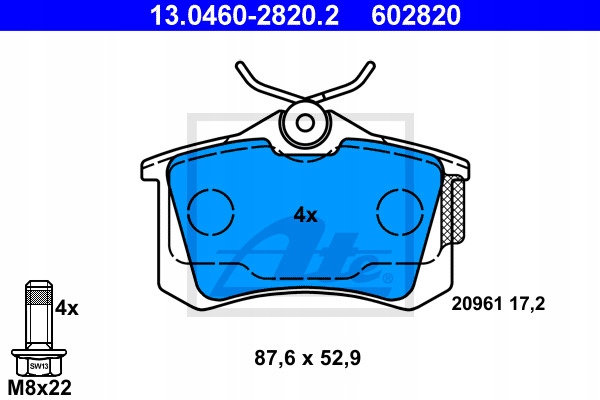 DISQUES SABOTS DE FREIN ATE ARRIÈRE - VW GOLF VI JETTA IV 253MM photo 3 - milautoparts-fr.ukrlive.com