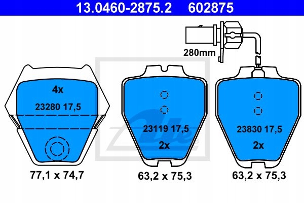 DISQUES SABOTS DE FREIN ATE AVANT - AUDI A6 C5 4.2 S6 photo 3 - milautoparts-fr.ukrlive.com