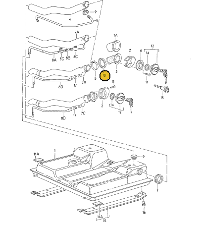 NEW CONDITION RING ATTACHMENT FILLER FUEL VW T3 photo 2 - milautoparts-fr.ukrlive.com