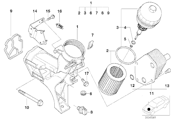 COVERING FILTER OILS BMW E39. E46 photo 3 - milautoparts-fr.ukrlive.com