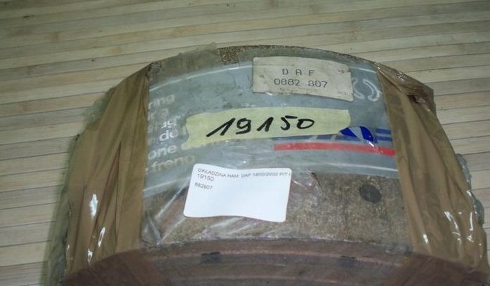 OKLADZINY BRAKE DAF 1800 2000 STD 682807 19150 photo 4 - milautoparts-fr.ukrlive.com