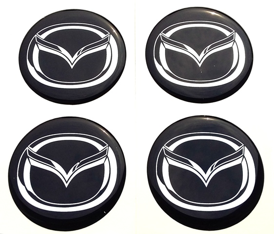 STICKERS ON WHEEL COVERS CUP NUTS DISCS MAZDA 60 MM photo 1 - milautoparts-fr.ukrlive.com