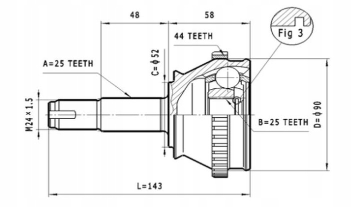 GSP 802006 SET PRZEGUBU, SHAFT DRIVING photo 3 - milautoparts-fr.ukrlive.com