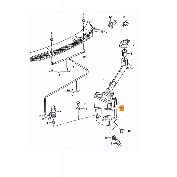 RÉSERVOIR LAVE-GLACE FABIA I II CORDOBA FOX POLO photo 3 - milautoparts-fr.ukrlive.com