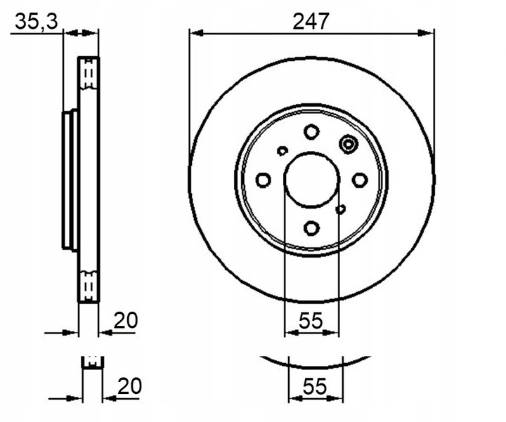 DISQUES MIKODA 0549 SABOTS DE FREIN PEUGEOT 107 05R-14R 108 14R- AVANT 247MM photo 2 - milautoparts-fr.ukrlive.com