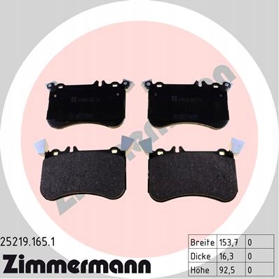 ZIMMERMANN PADS P MERCEDES CLA 45 AMG X117 C117 photo 2 - milautoparts-fr.ukrlive.com