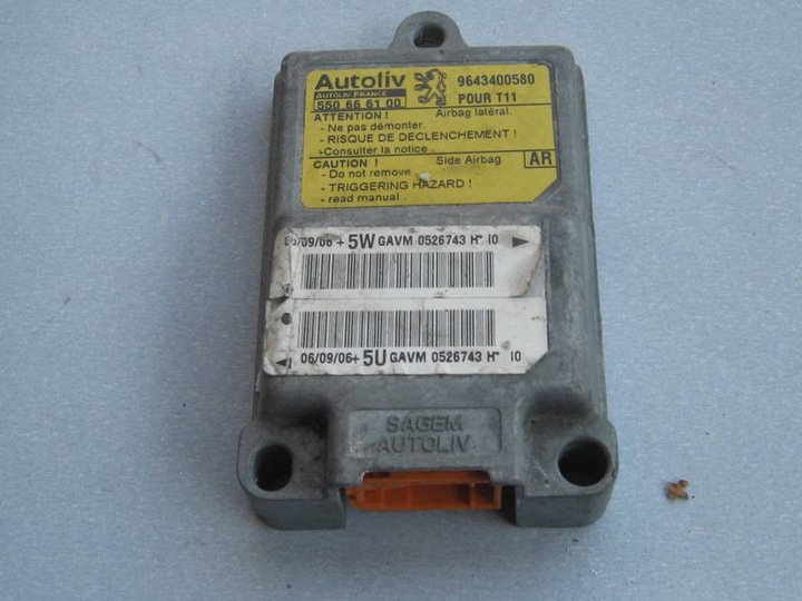 MODULE AIRBAG 9643400580 PEUGEOT 206 photo 1 - milautoparts-fr.ukrlive.com