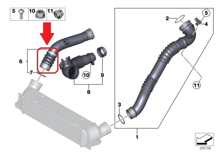 TUBE JUNCTION PIPE TURBO RADIATOR BMW Z4 E89 18I 20I 28I photo 3 - milautoparts-fr.ukrlive.com