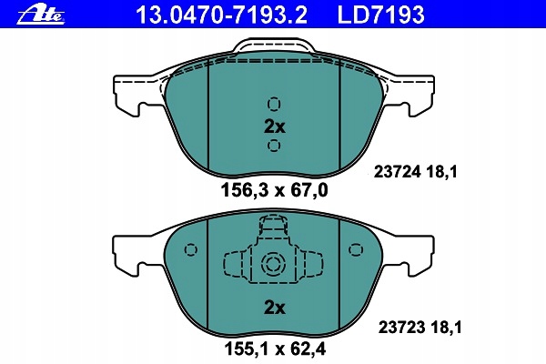 ATE CERAMIC SABOTS DE FREIN P FORD GRAND C-MAX KUGA II KRK photo 2 - milautoparts-fr.ukrlive.com