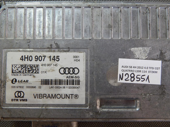 AUDI S8 D4 CONTROL UNIT MODULE SUSPENSION 4H0907145 photo 2 - milautoparts-fr.ukrlive.com