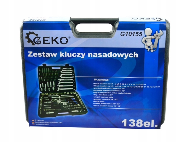 COMPLET CLES WARSZTATOWYCH 138EL.CRV GEKO G10155 photo 10 - milautoparts-fr.ukrlive.com