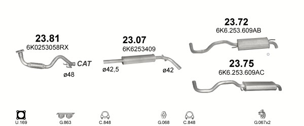 SILENCER CENTRAL SEAT IBIZA 1,0-1,9D 93-02 photo 1 - milautoparts-fr.ukrlive.com