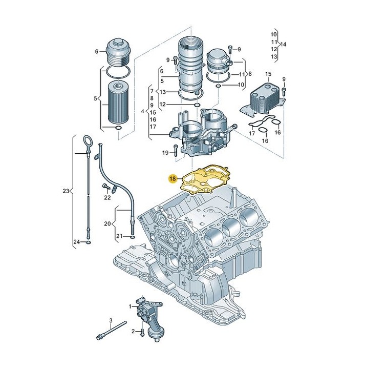 AUDI WITH 059 115 441 K GASKET CASING FILTER OILS photo 6 - milautoparts-fr.ukrlive.com