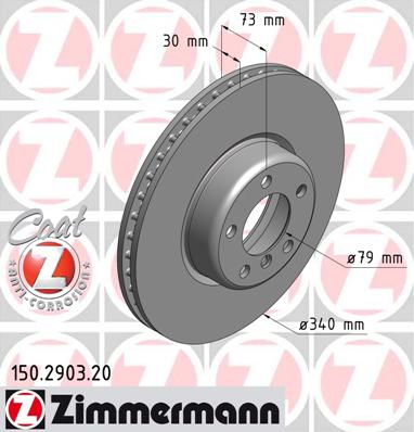 ZIMMERMANN DISQUES AVANT BMW 1 F20 F21 340MM photo 3 - milautoparts-fr.ukrlive.com