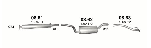 SILENCER CENTRAL FORD FOCUS VOLVO 08.61 photo 3 - milautoparts-fr.ukrlive.com