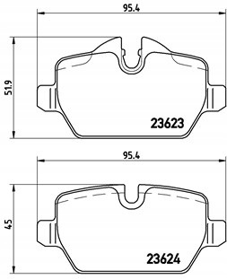 BREMBO SABOTS DE FREIN ARRIÈRE MINI COUNTRYMAN R60 PACEMAN R61 photo 3 - milautoparts-fr.ukrlive.com